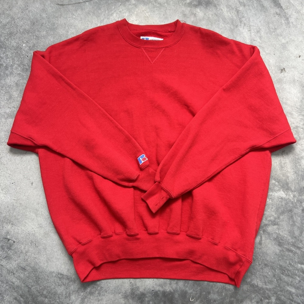 Russell Athletic Vintage Red Pullover Sweatshirt Sku207